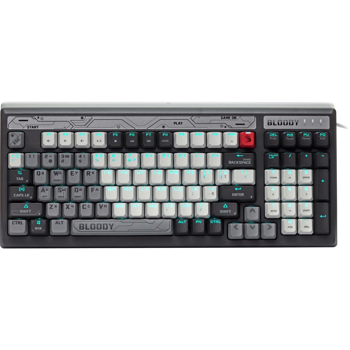 Клавиатура A4Tech Bloody B950 RGB Warrior LK Libra Brown USB-A Grey (26449752)
