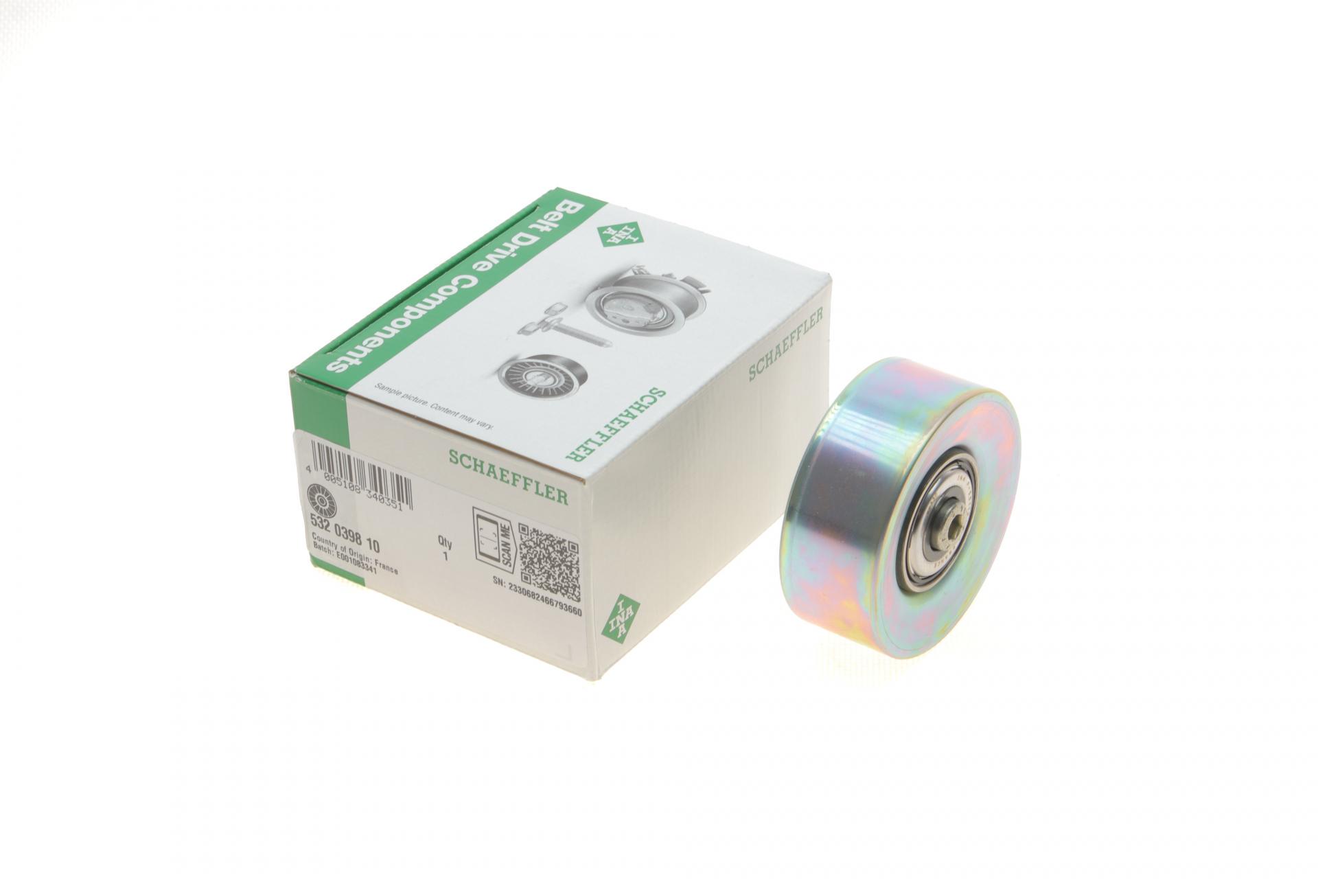 Ролик генератора INA 532 0398 10 BMW 5 E60 3.0D 01 паразитный 70х27 N47/M47/M57/M67