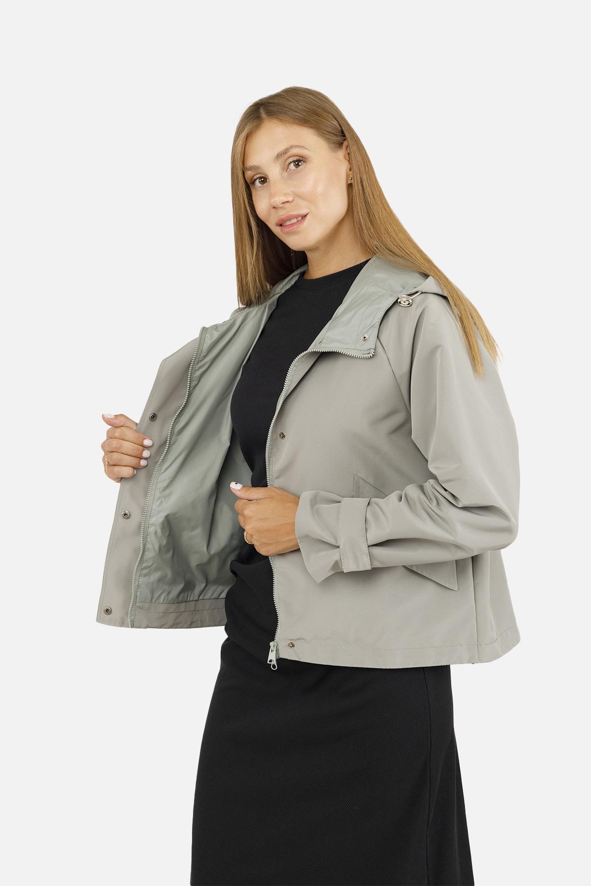 Ветровка женская р. 44 Оливковый (SKT001018258) - фото 6