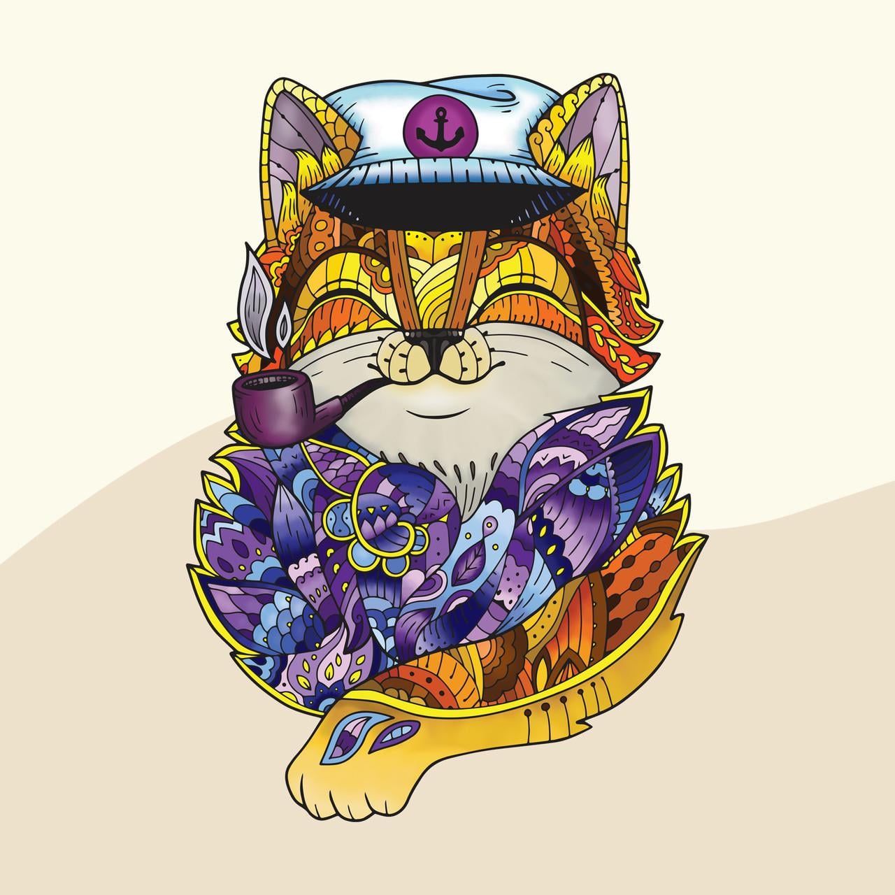 Пазл деревянный Капитан Кот А5 (824)