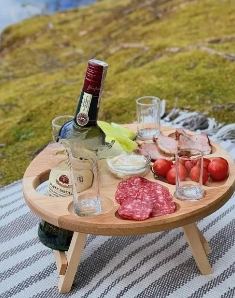 Столик для крепких напитков бук 35х35х17 см (015ст) - фото 4