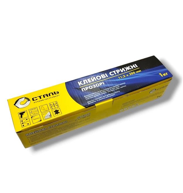 Клеевые стержни Сталь 80170 11,2х300 мм 1 кг Прозрачный