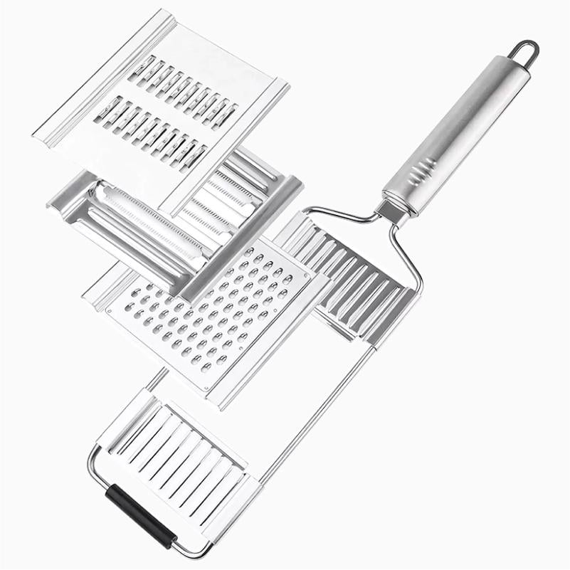 Терка металлическая Grater с ручкой и 3 насадками