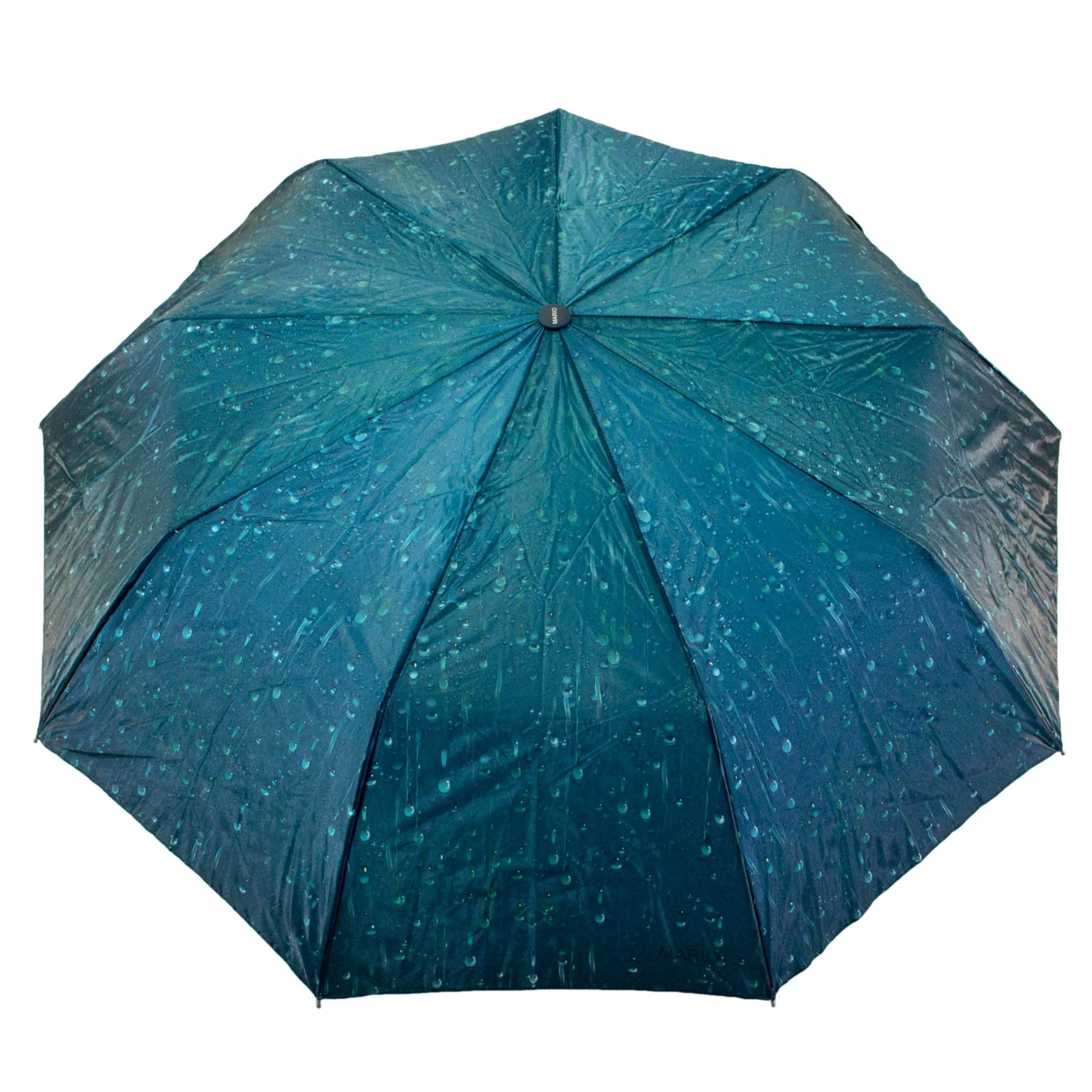 Зонт Mario полуавтомат 9 спиц складной Зеленый (58101)