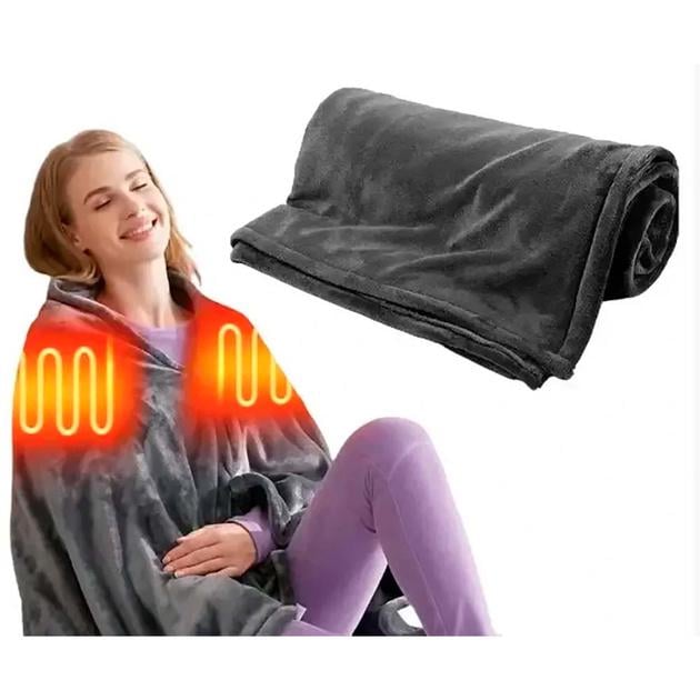 Электроодеяло Electric Heating Shawl Blanket USB 150х80 см - фото 5