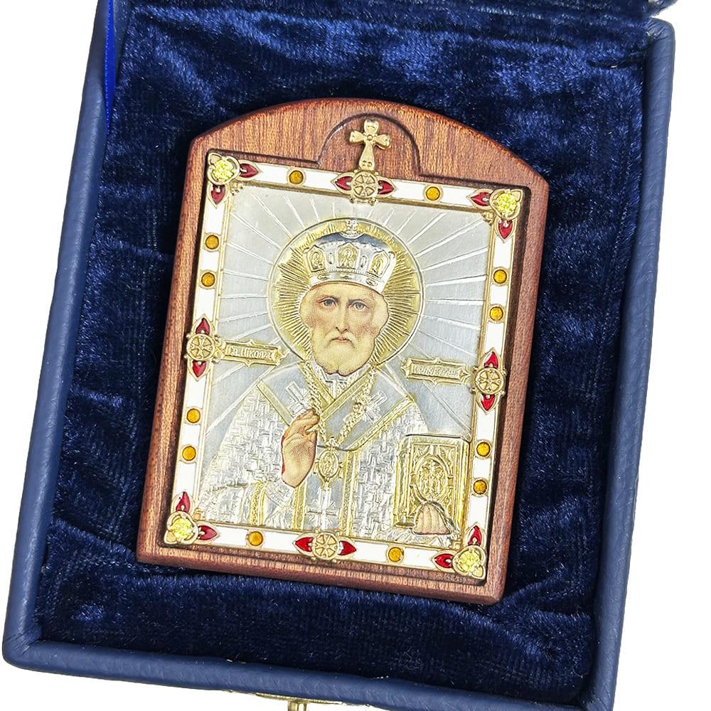 Икона Святой Николай Чудотворец латунная (BGG0121L)