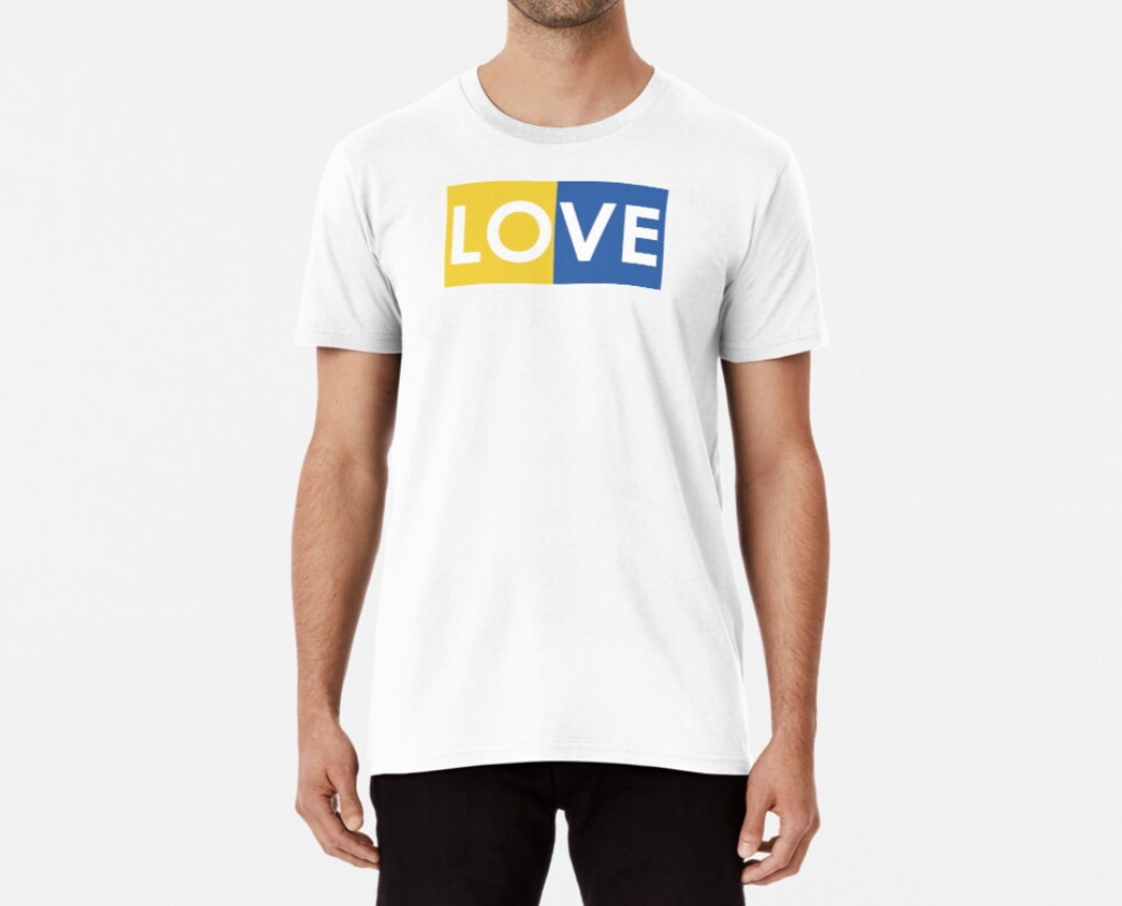 Футболка чоловіча патріотична Stedman з принтом Love Ukraine 2 S Білий (22844263)