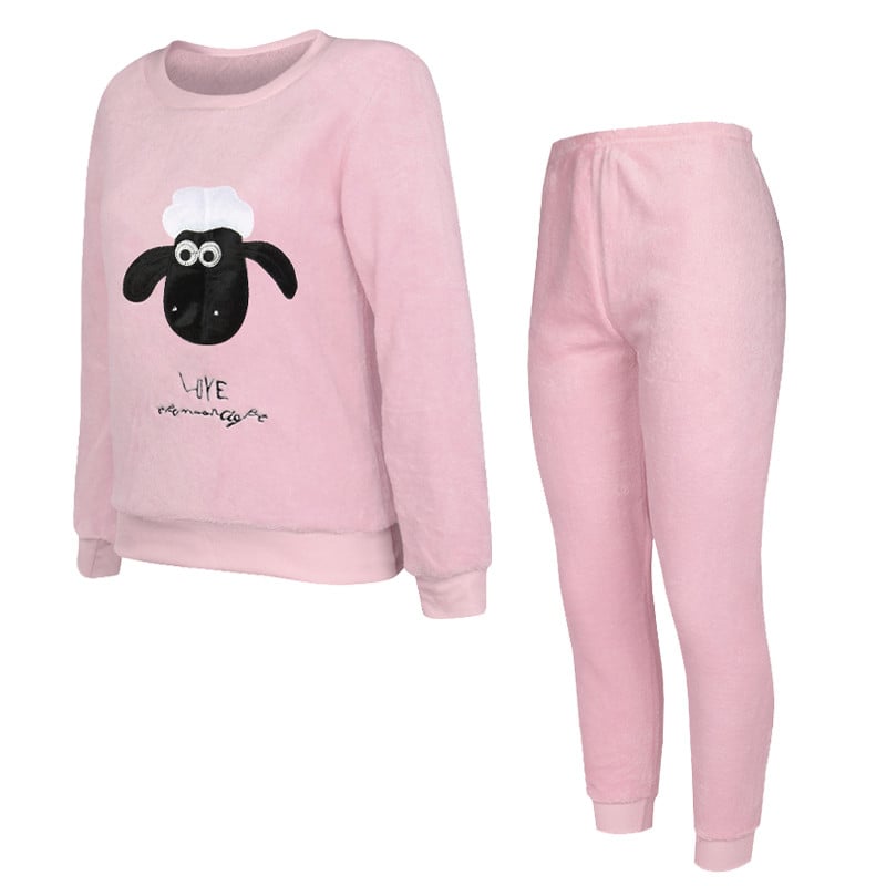 Пижама женская теплая Lesko Shaun the Sheep L Розовый (10447-54944)