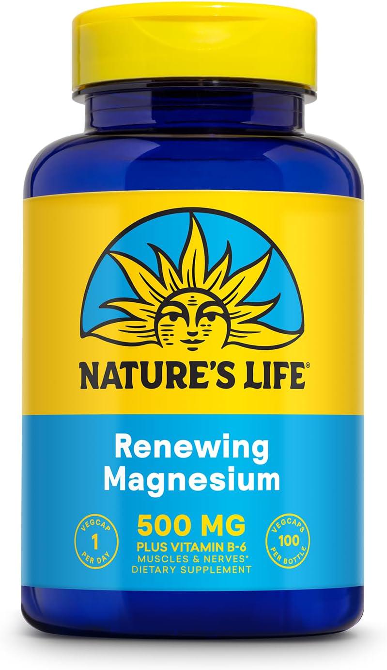 Магний Nature's Life Renewing Magnesium 500 mg 100 капс.