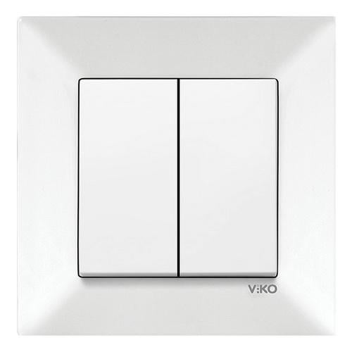 Выключатель Viko Meridian двухклавишный Белый (21177-е)