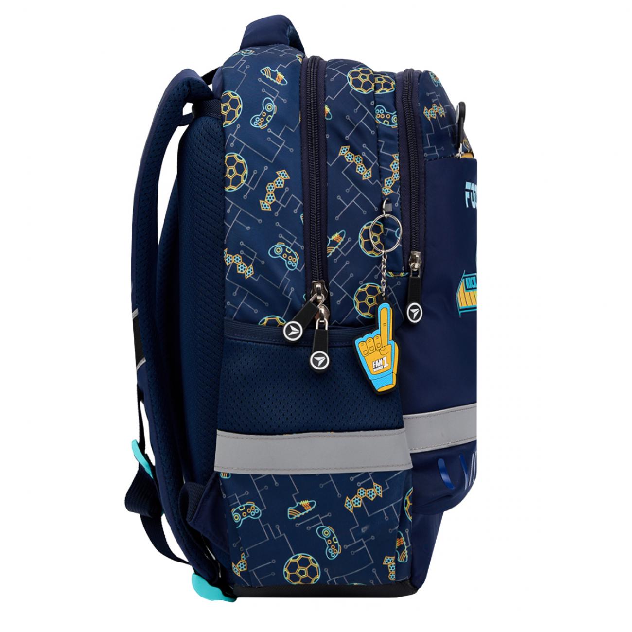 Школьный рюкзак с чехлом от дождя YES Football Gamer S-52 Ergo (559891) - фото 12