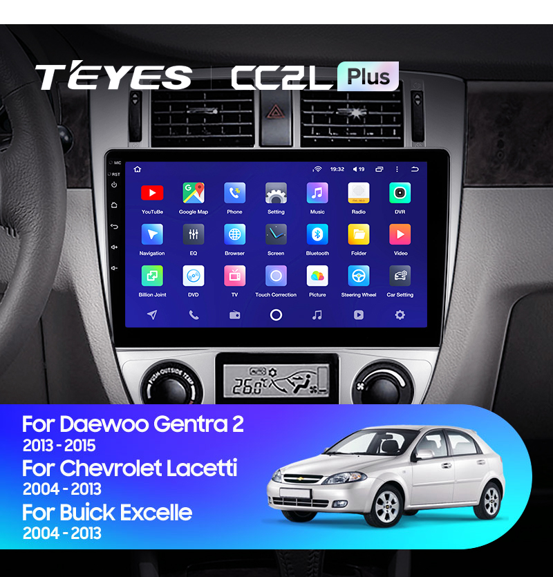 Автомагнитола штатная Teyes CC2L Plus для Chevrolet Lacetti 2004-2013/Buick Excelle 2004-2013 Android 2/32 Гб (1633028002) - фото 3