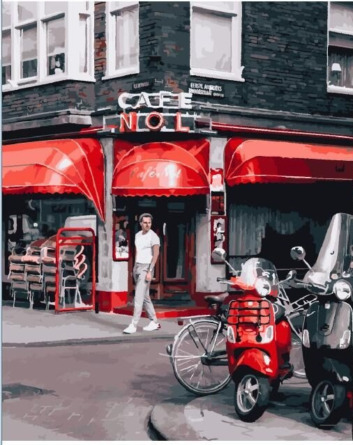 Картина по номерам Brushme Уличное кафе в Париже (GX25368)