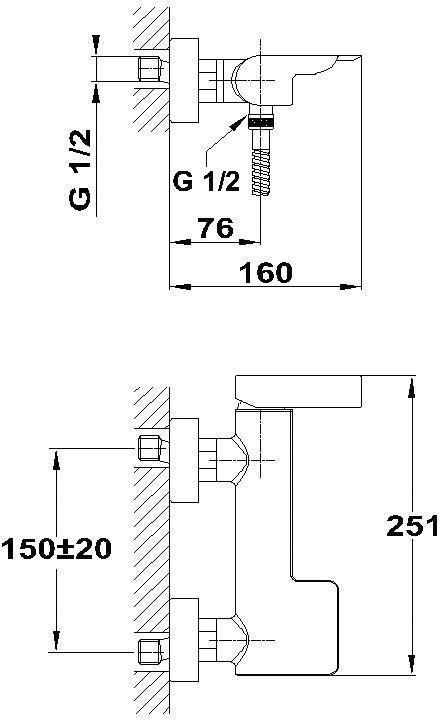 Смеситель для душа Teka FORMENTERA (622310200) - фото 2 Смеситель для душа Teka FORMENTERA (622310200) - фото 2