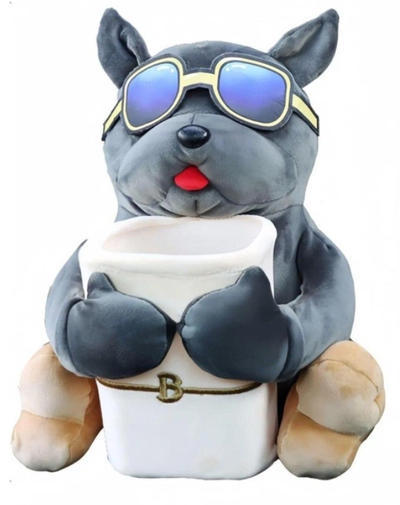 Органайзер для автомобиля в виде собаки 2в1 хлопок Темно-серый (opt-16374)