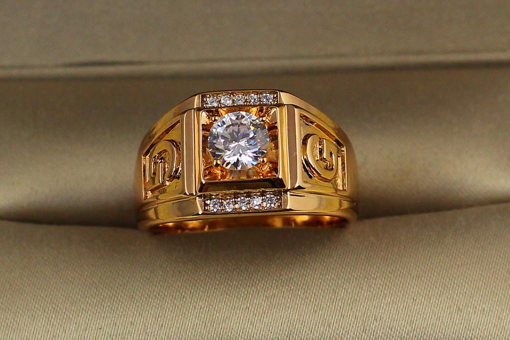 Печатка Xuping Jewelry Георг р. 18 Золотистий (2338223298)