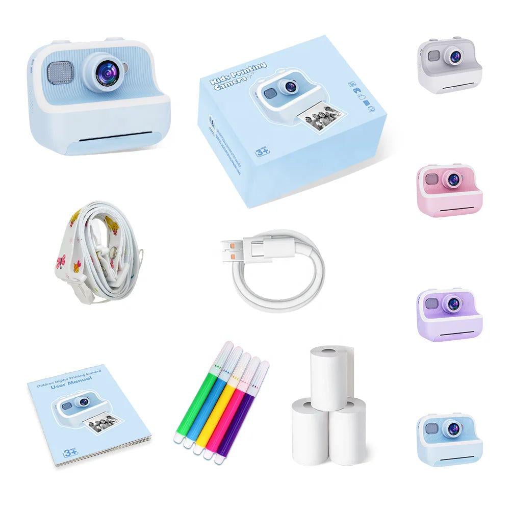 Фотокамера мгновенной печати и записи видео для детей Ningbo Синий (567886) - фото 2