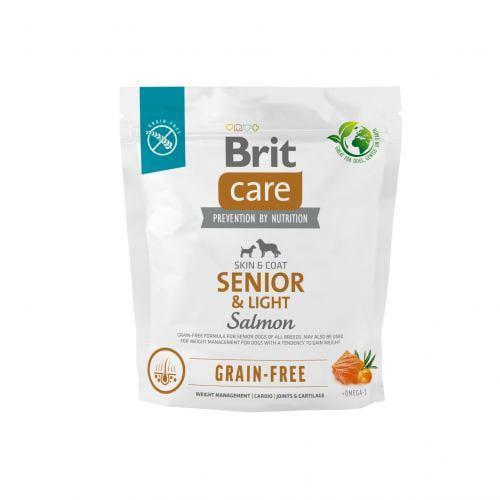 Корм сухой Brit Care Dog Grain-free Senior&Light для стареющих собак беззерновой с лососем 1 кг