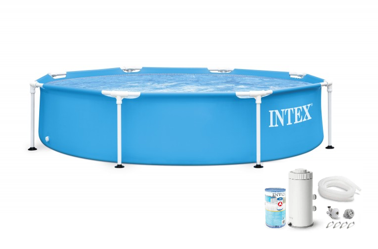Бассейн каркасный Intex с фильтр-насосом 2006 л/ч. 1825 л 244х51 см Синий (28205-1)