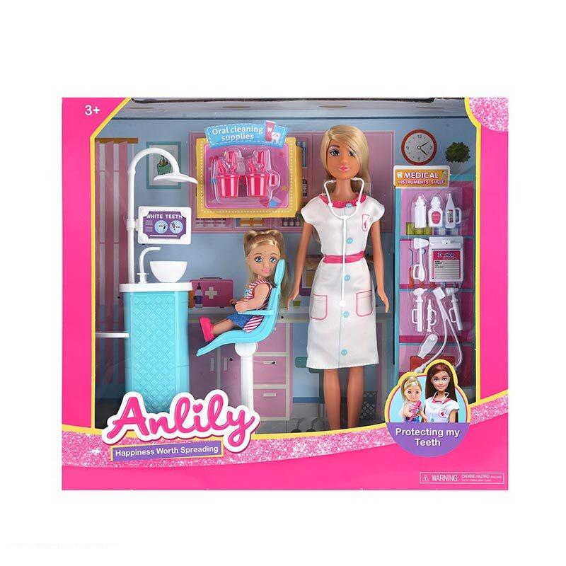 Набір ляльок дитячий Anlily 2 ляльки/кабінет стоматолога/обладнання Multicolor (161720) Набір ляльок дитячий Anlily 2 ляльки/кабінет стоматолога/обладнання Multicolor (161720)
