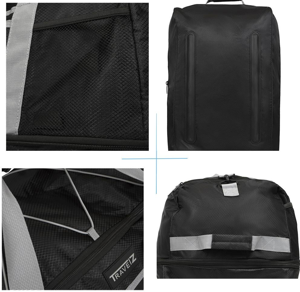 Сумка дорожная на колесах TravelZ Wheelbag Doubleloader foldable Black (603096) - фото 6