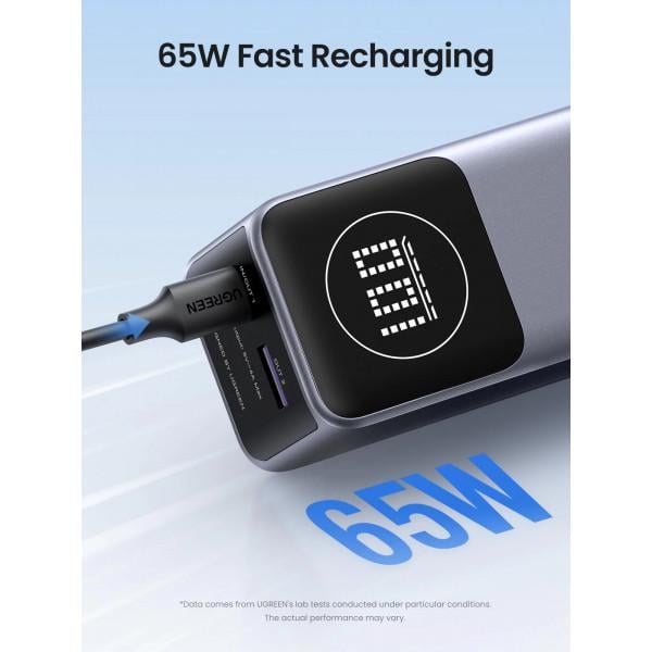 Повербанк UGREEN PB724 12000 mAh Grey (35526B) - фото 3 Повербанк UGREEN PB724 12000 mAh Grey (35526B) - фото 3