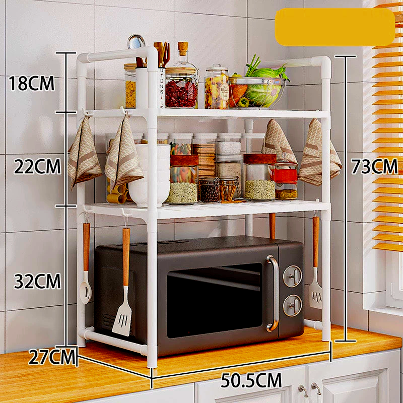 Полиця кухонна для мікрохвильовки Kitchen Racks 54x75x31 см Білий (28926846) - фото 11 Полиця кухонна для мікрохвильовки Kitchen Racks 54x75x31 см Білий (28926846) - фото 11