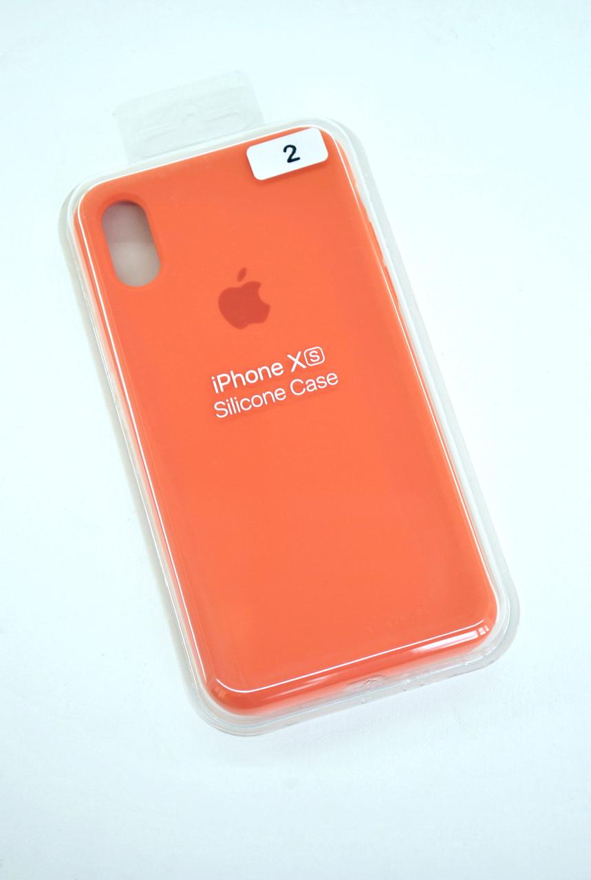 Чехол для телефона iPhone X/XS Silicone Case FULL №2 persimmon