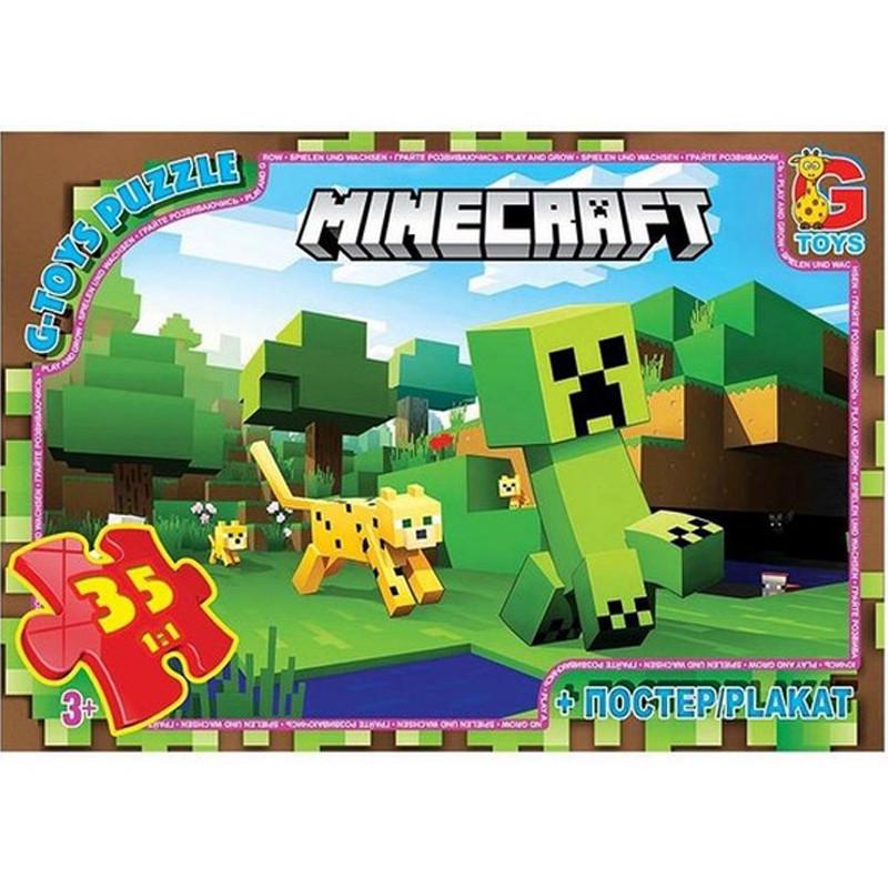 Пазлы детские картонные G-Toys Minecraft 35 эл. (IP-177-P-811)