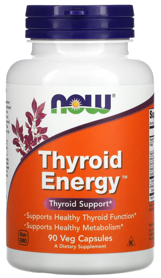 Комплекс для щитовидной железы Now Foods Thyroid Energy 90 вегетарианских капсул