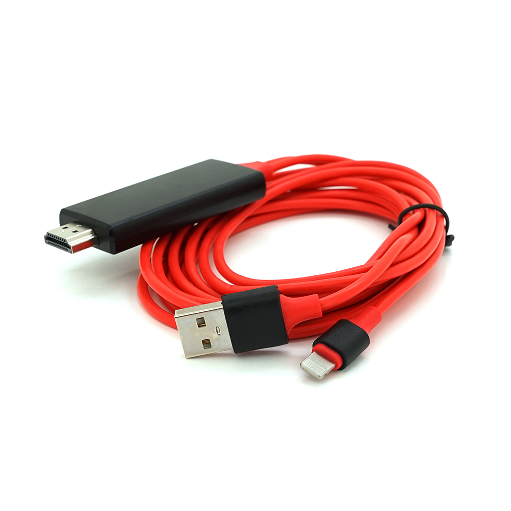 Конвертер MHL Lightning/USB на кабель HDMI 4K/2K для устройств ТВ 1,8 м (YUT_V4168)