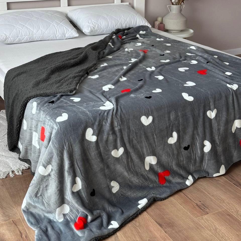 Плед-покрывало двухсторонний 150х210 см Серый (29879621) - фото 4 Плед-покрывало двухсторонний 150х210 см Серый (29879621) - фото 4