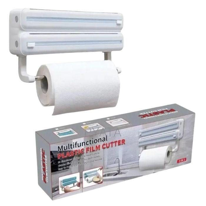 Диспенсер кухонный Plastic Film Cutter PLAT-01 3в1 для пленки фольги и полотенец - фото 4 Диспенсер кухонный Plastic Film Cutter PLAT-01 3в1 для пленки фольги и полотенец - фото 4