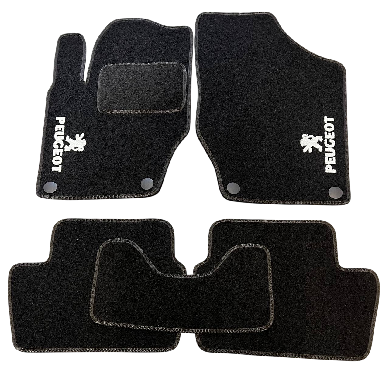 Коврики в салон ворсовые для Peugeot 308 2007-2013 Хетчбек 5 шт. Черный (27326742)