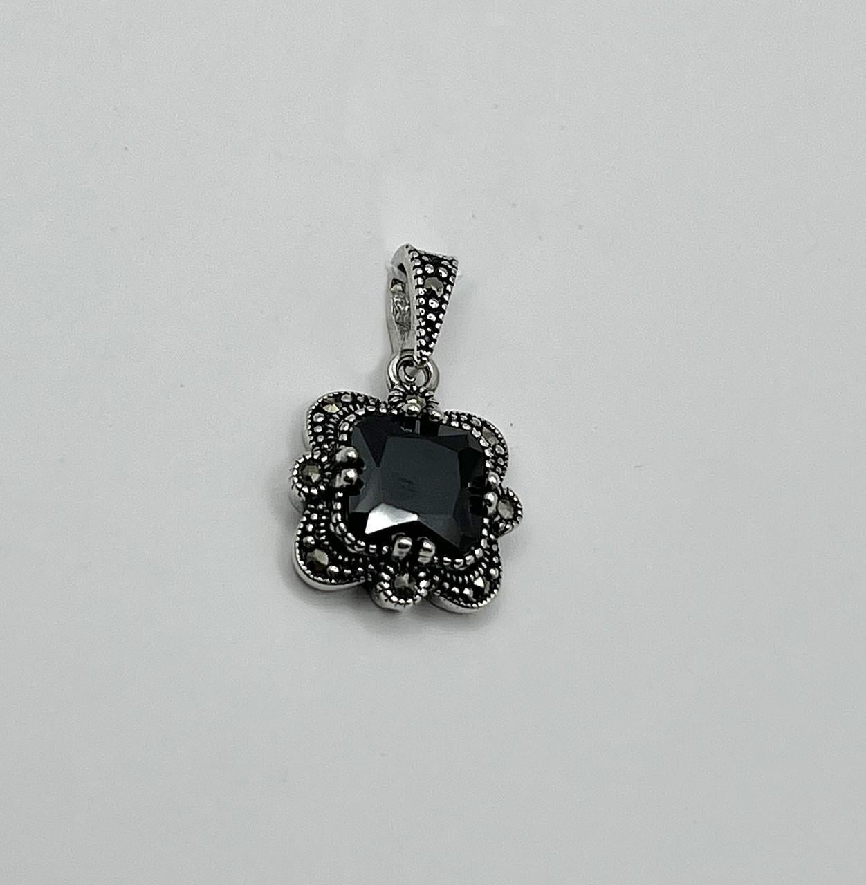 Серебряный кулон с агатом и марказитом 2,95 г (2656434254)