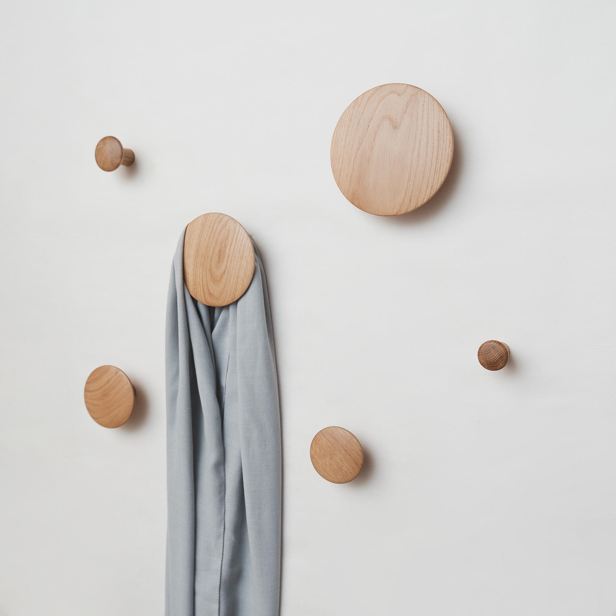 Набор деревянных мебельных крючков для одежды ø 35-150 мм 6 шт. Дуб (49548) - фото 8