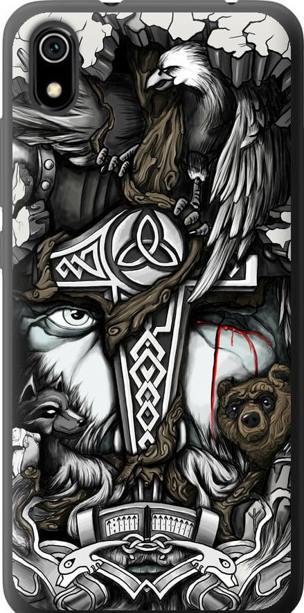 Чохол на Xiaomi Redmi 7A Тату Вікінг (4098u-1716-42517)