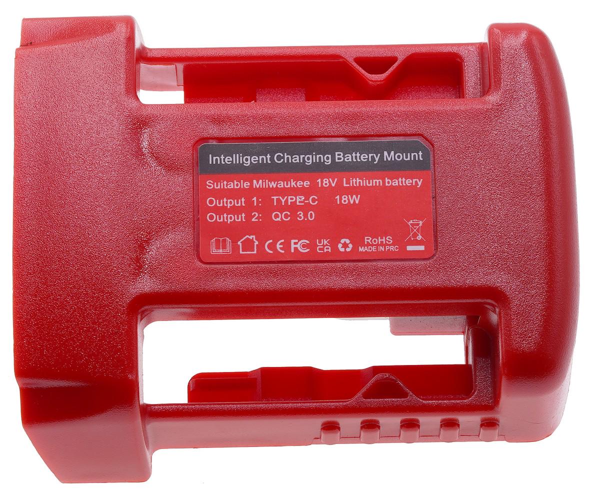 Адаптер перехідник USB/Type-C VJ Parts для акумулятора Milwaukee M18 18В (шур874) - фото 5 Адаптер перехідник USB/Type-C VJ Parts для акумулятора Milwaukee M18 18В (шур874) - фото 5