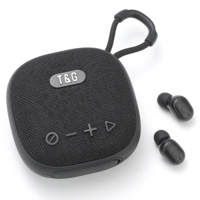 Колонка з навушниками Speakerphone TG813 T&G Bluetooth Чорний (32407346)
