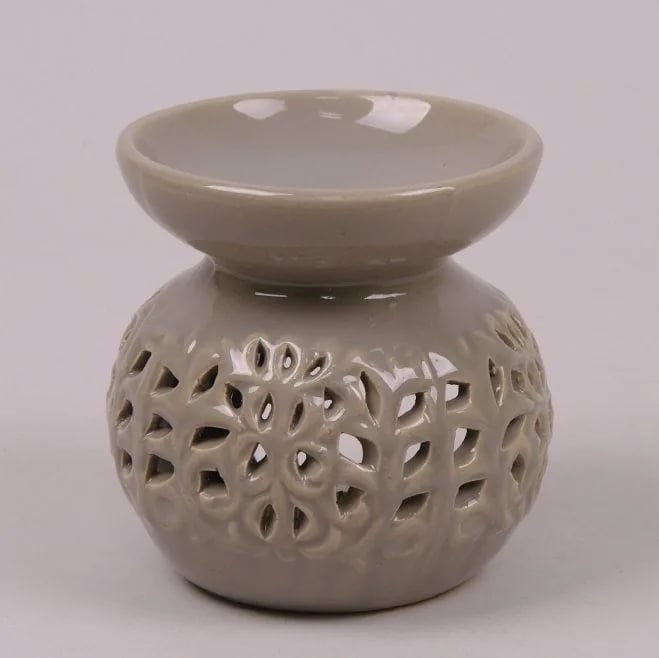 Аромалампа керамічна Florа Сірий (7456)