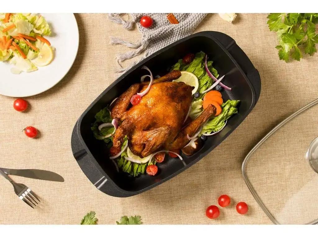 Жаровня-каструля Royalty Line з арома кришкою/мармурове покриття для духовки і плити (01142) - фото 6