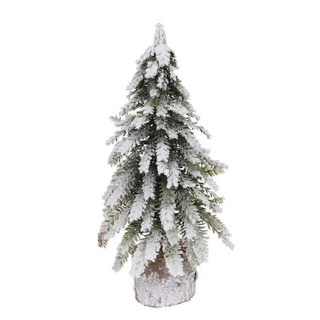 Елка литая Flora заснеженная на деревянной подставке 37 см (13202)