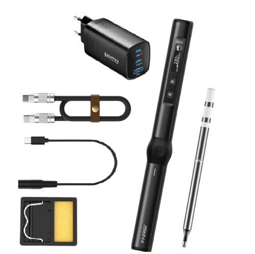 Паяльник FNIRSI HS-01 DC 9-20V PD 65W 80-420 °C Type-C с комплектующими (0337) Паяльник FNIRSI HS-01 DC 9-20V PD 65W 80-420 °C Type-C с комплектующими (0337)