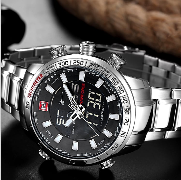 Часы наручные мужские Naviforce Savonna Silver (9093) - фото 7