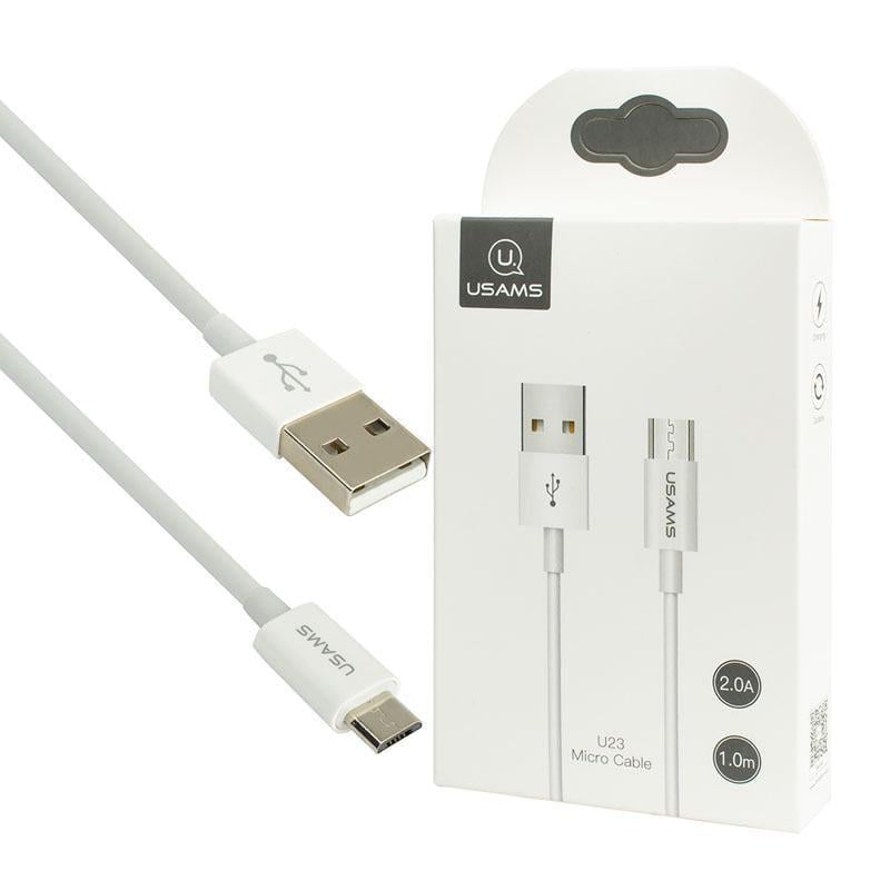 Кабель Usams US-SJ284 U23 MicroUSB Data and Charging Cable 1 м White (218035)