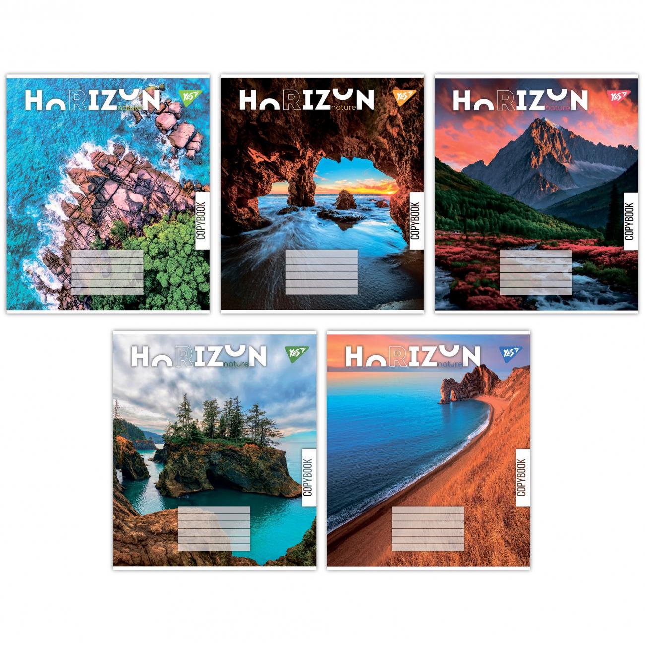 Зошити учнівські у лінійку YES Horizon nature 24 арк. 20 шт. в уп. (MTT-182946)
