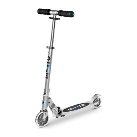 Самокат Micro Sprite LED Серебряный (Аopt.roliki2_36)