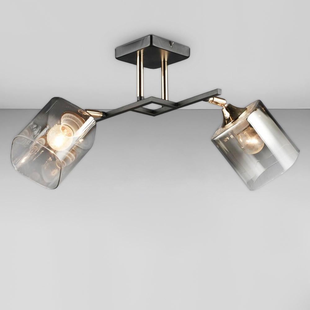 Люстра потолочная Light House SRS-20240/2 BK/FGD Черный/Золотой