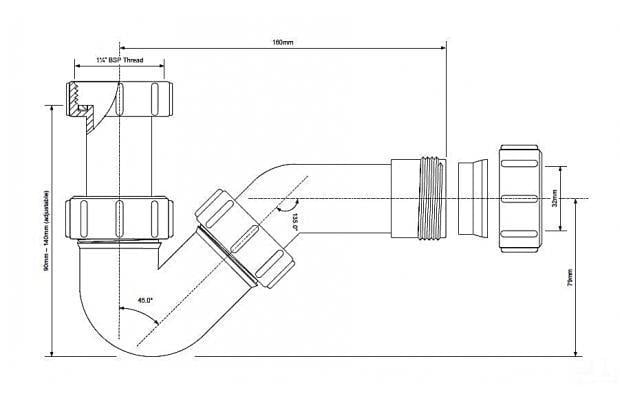 Сифон для биде Mcalpine 1,1/4х32 (HC22) - фото 2 Сифон для биде Mcalpine 1,1/4х32 (HC22) - фото 2