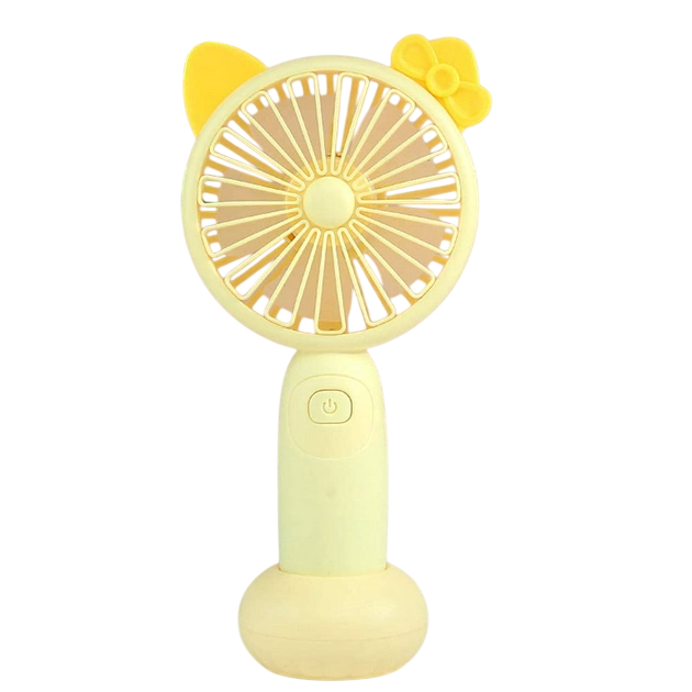 Мини-вентилятор портативный с аккумулятором Mini Fan SQ-2165 с ушками/RGB подсветкой Желтый (6-18-540TV045) Мини-вентилятор портативный с аккумулятором Mini Fan SQ-2165 с ушками/RGB подсветкой Желтый (6-18-540TV045)